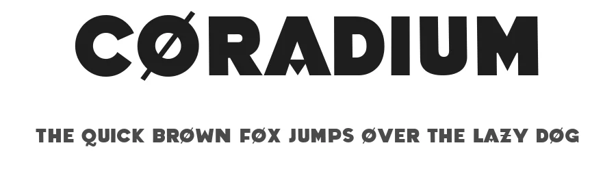 Coradium by James Barnardo — Display Font