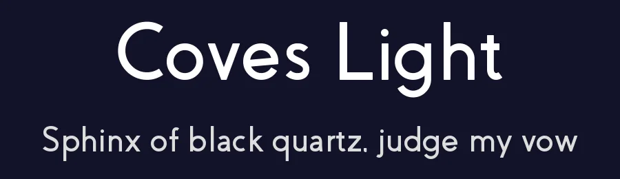 Coves Light by Jack Harvatt — Sans Font — thumbnail 2