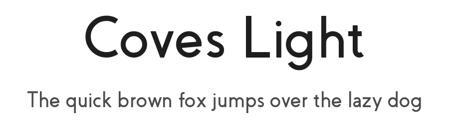 Coves Light by Jack Harvatt β Sans Font