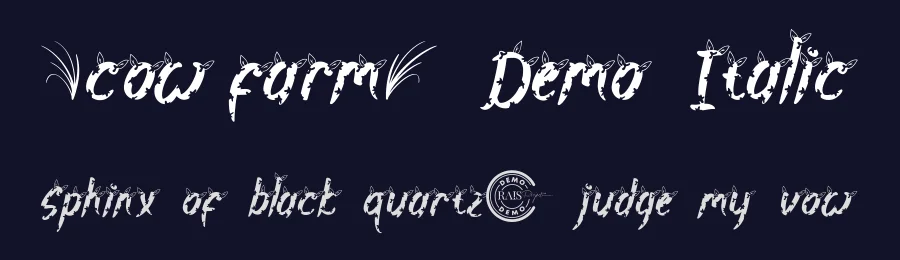 Cow Farm Demo Italic by Shalsha & Suci Anita — Display Font — thumbnail 2