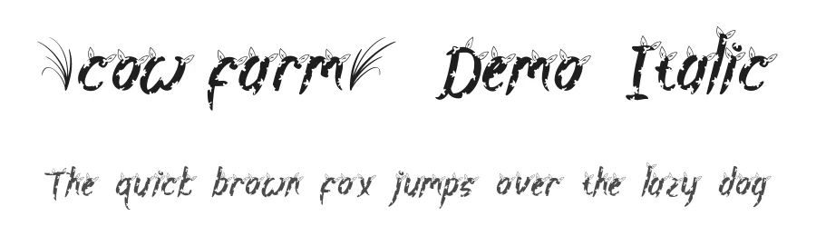 Cow Farm Demo Italic by Shalsha & Suci Anita — Display Font