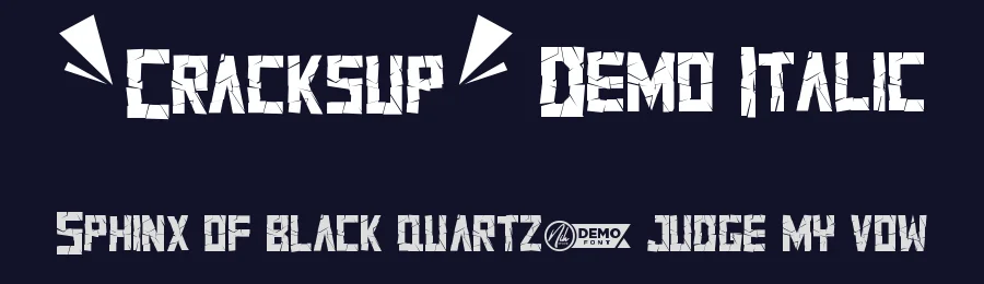 Cracksup Demo Italic by Shalsha & Suci Anita — Display Font — thumbnail 2