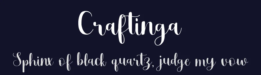 Craftinga by Muhamad Yusron  Billah — Script Font — thumbnail 2