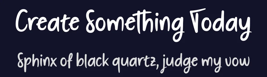 Create Something Today by Situjuh Nazara — Script Font — thumbnail 2
