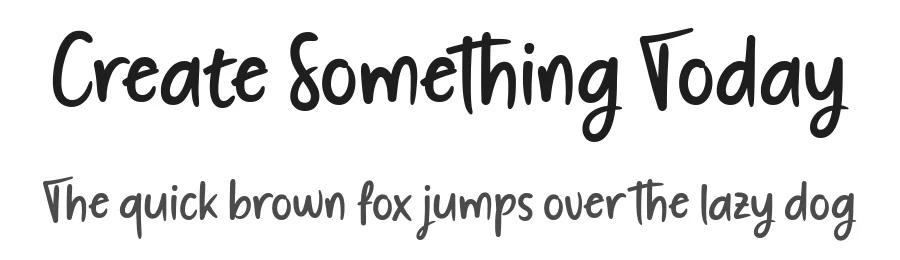 Create Something Today by Situjuh Nazara — Script Font