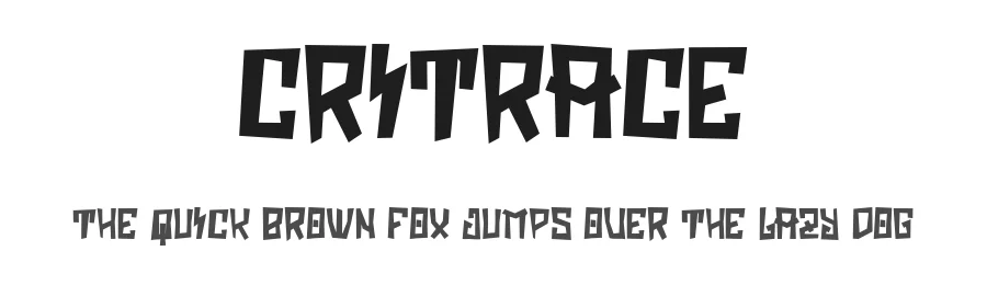 CRITRACE by alexatype — Display Font
