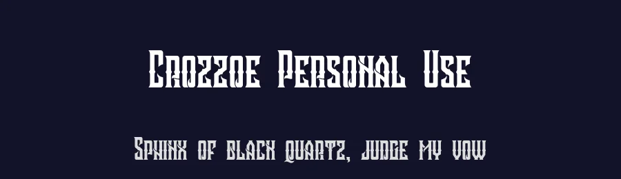 Crozzoe Personal Use by Tama Putra — Sans Font — thumbnail 2