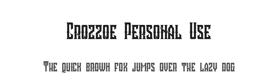Crozzoe Personal Use by Tama Putra — Sans Font