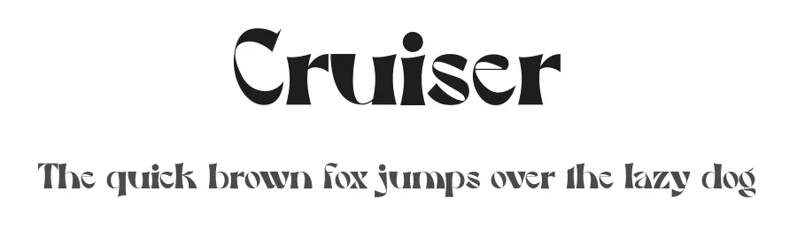 Cruiser by Rian dryana — Display Font