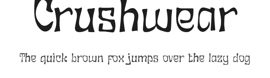 Crushwear by Ridwan Fadilah β Sans Font