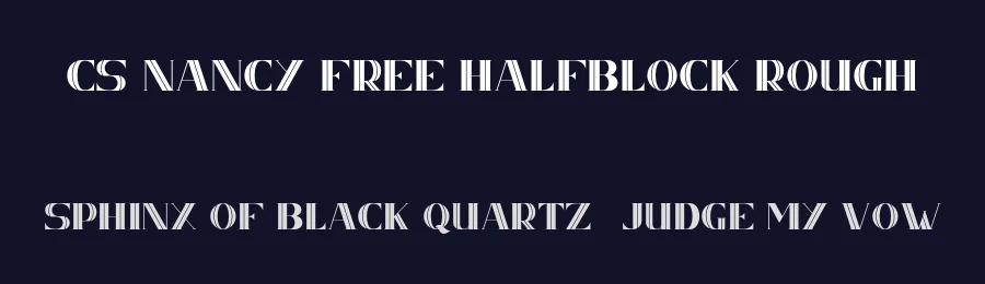 CS Nancy Free Halfblock Rough by Craft Supply Co. — Sans Font — thumbnail 2