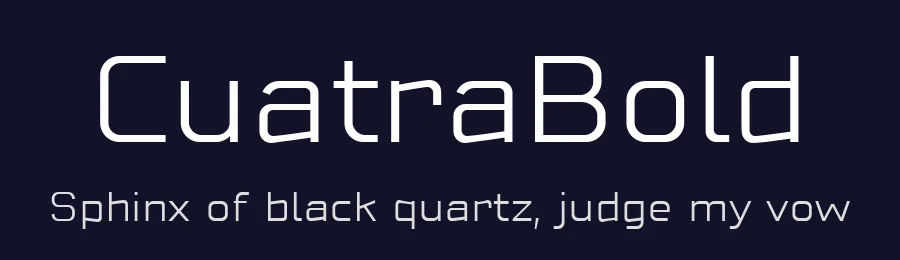 CuatraBold by Fernando Haro — Display Font — thumbnail 2
