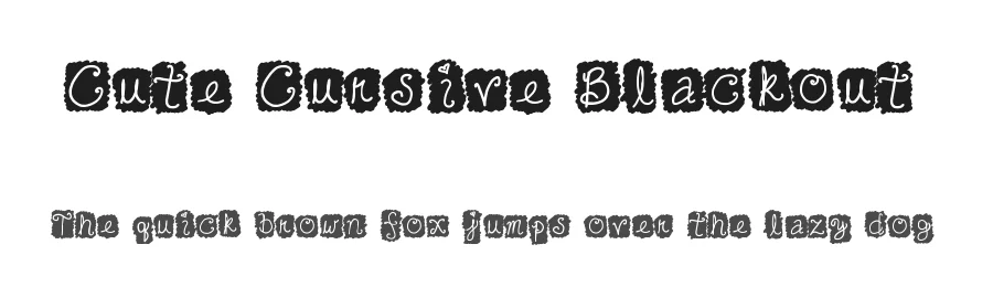 Cute Cursive Blackout by Kandi Wallace β Display Font