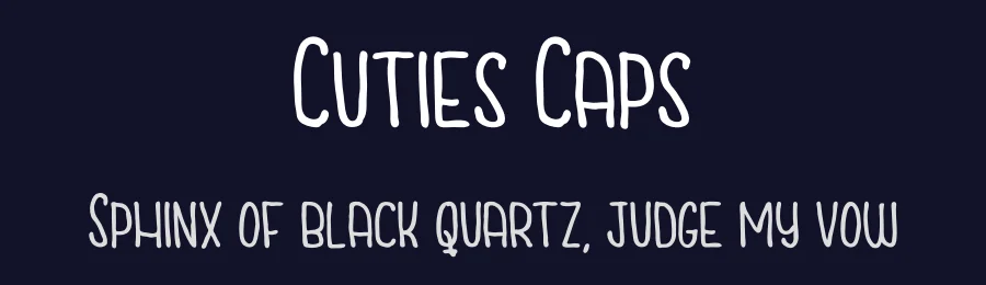 Cuties Caps by Greataris — Display Font — thumbnail 2