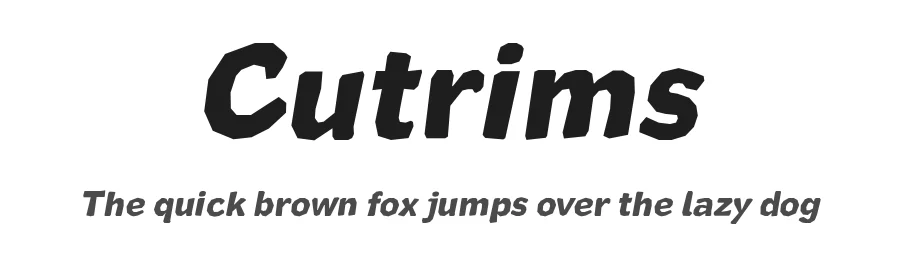 Cutrims by Situjuh Nazara — Display Font