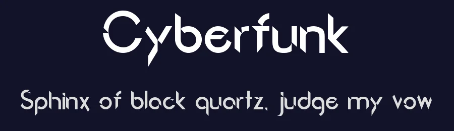 Cyberfunk by John Gauthier — Display Font — thumbnail 2
