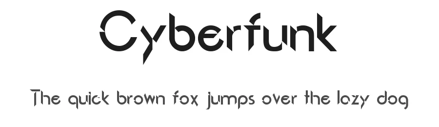 Cyberfunk by John Gauthier — Display Font