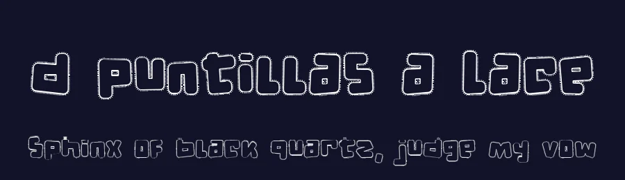 d puntillas a Lace by deFharo — Display Font — thumbnail 2