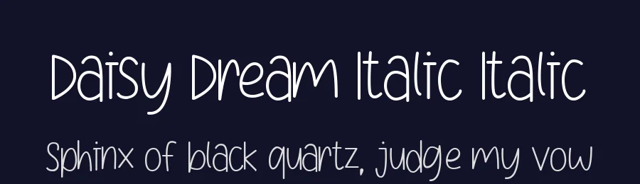 Daisy Dream Italic Italic by Heru Utama Putra — Display Font — thumbnail 2