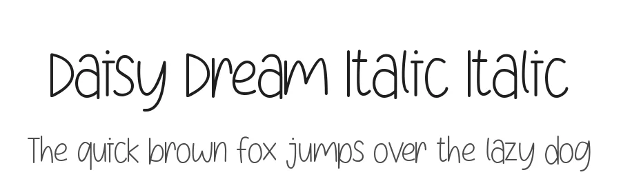 Daisy Dream Italic Italic by Heru Utama Putra — Display Font