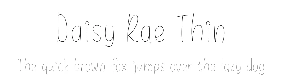 Daisy Rae Thin by Russ McMullin — Display Font