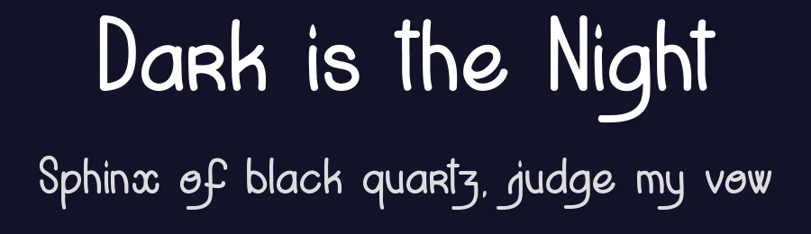Dark is the Night by dcoxy Medina Gregory — Script Font — thumbnail 2