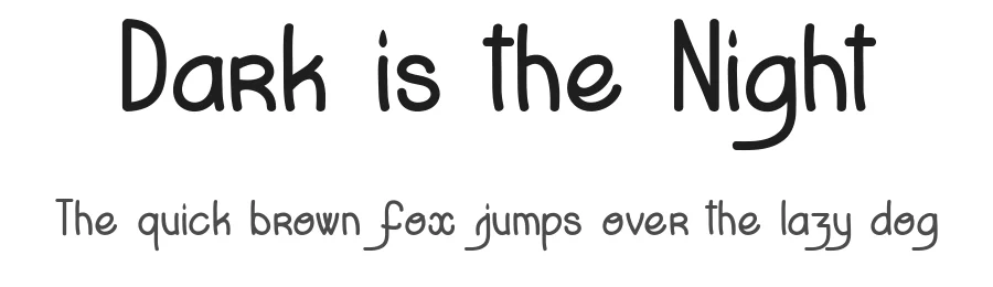 Dark is the Night by dcoxy Medina Gregory — Script Font