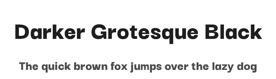 Darker Grotesque Black by Gabriel Lam — Display Font