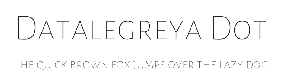 Datalegreya Dot by Figs Lab — Sans Font