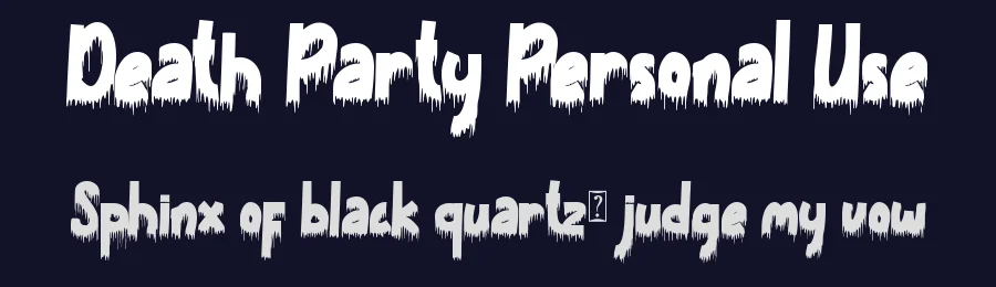 Death Party Personal Use by Yoga Letter 2021 (Isroni Yoga Prasetya) — Sans Font — thumbnail 2
