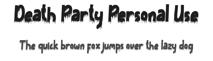 Death Party Personal Use by Yoga Letter 2021 (Isroni Yoga Prasetya) — Sans Font