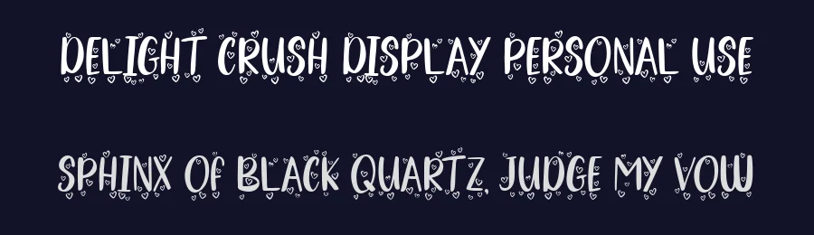 Delight Crush Display Personal Use by Fadli Ramadhan Iskandar — Sans Font — thumbnail 2