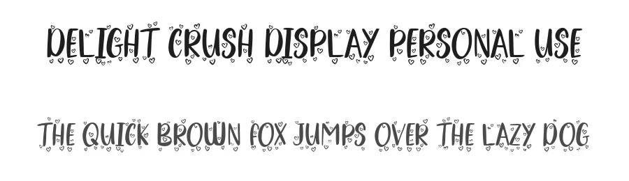 Delight Crush Display Personal Use by Fadli Ramadhan Iskandar — Sans Font