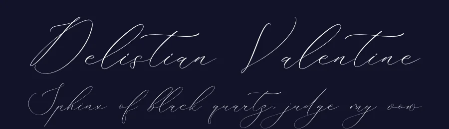 Delistian Valentine by Heru Utama Putra — Display Font — thumbnail 2