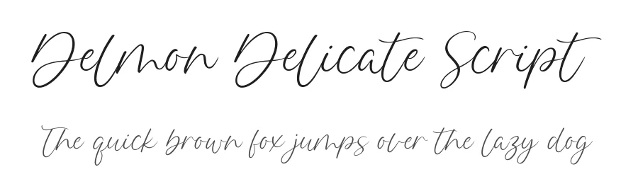 Delmon Delicate Script by Atharuah Studio โ Script Font