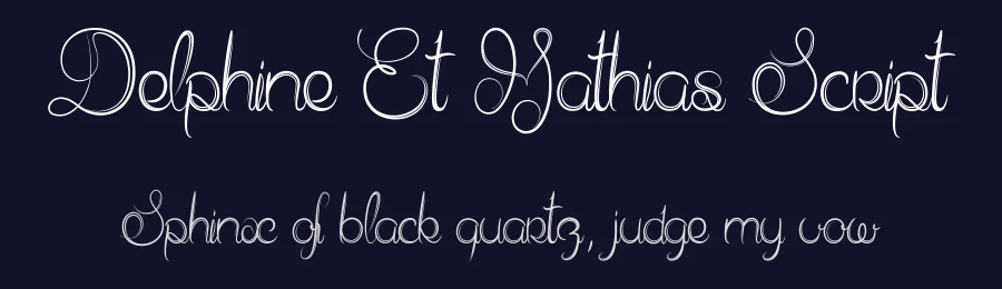 Delphine Et Mathias Script by dcoxy Medina Gregory — Display Font — thumbnail 2