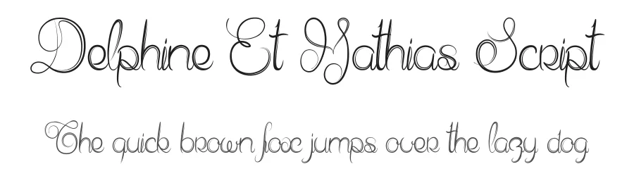 Delphine Et Mathias Script by dcoxy Medina Gregory — Display Font
