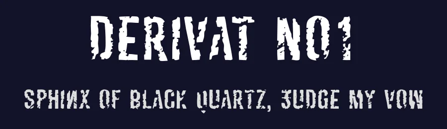 Derivat No1 by Thomas Mettendorf — Display Font — thumbnail 2