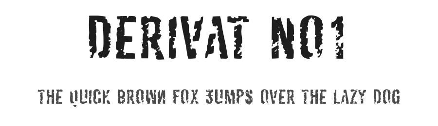 Derivat No1 by Thomas Mettendorf โ Display Font