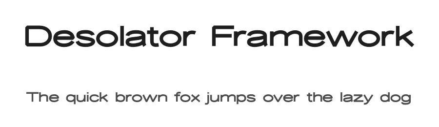Desolator Framework by riljs β Sans Font