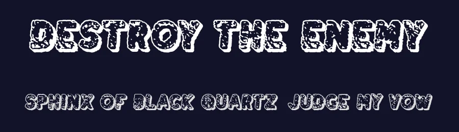 Destroy the Enemy by Fred - 28fonts — Display Font — thumbnail 2