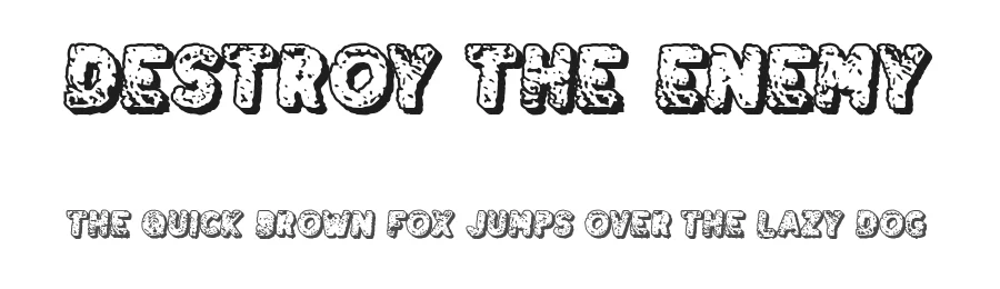 Destroy the Enemy by Fred - 28fonts — Display Font