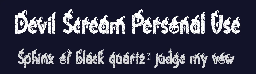 Devil Scream Personal Use by Yoga Letter 2021 (Isroni Yoga Prasetya) — Display Font — thumbnail 2
