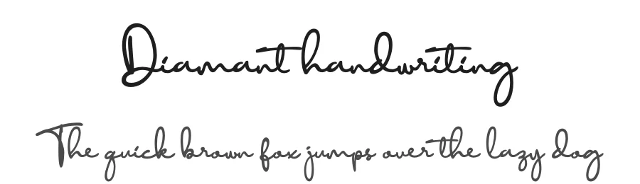 Diamant handwriting by Muhammad Ridha Agusni β Sans Font
