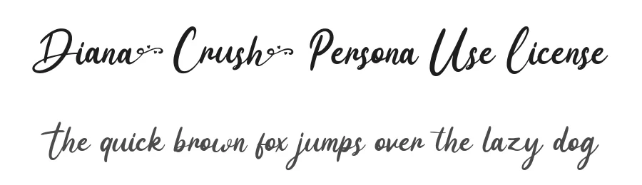Diana Crush Persona Use License by Fadli Ramadhan Iskandar — Sans Font