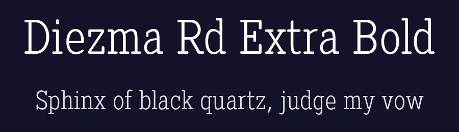 Diezma Rd Extra Bold by Fernando Haro — Display Font — thumbnail 2