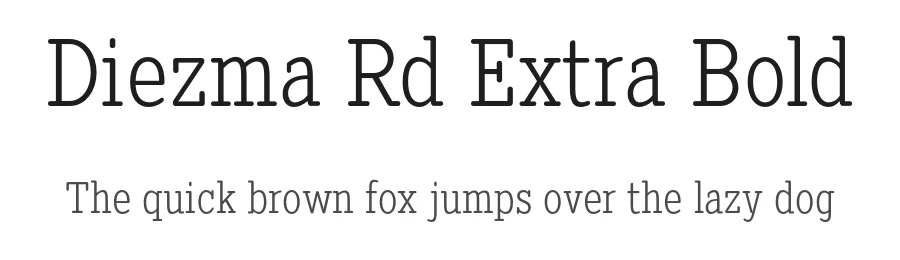 Diezma Rd Extra Bold by Fernando Haro — Display Font