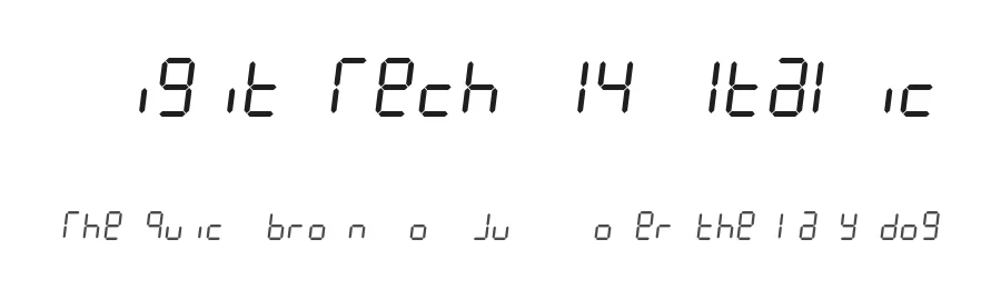 Digit Tech 14 Italic by GGBotNet — Display Font