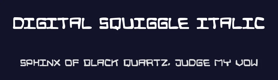 Digital Squiggle Italic by Joseph Dawson — Display Font — thumbnail 2