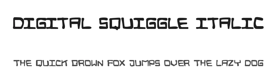 Digital Squiggle Italic by Joseph Dawson — Display Font